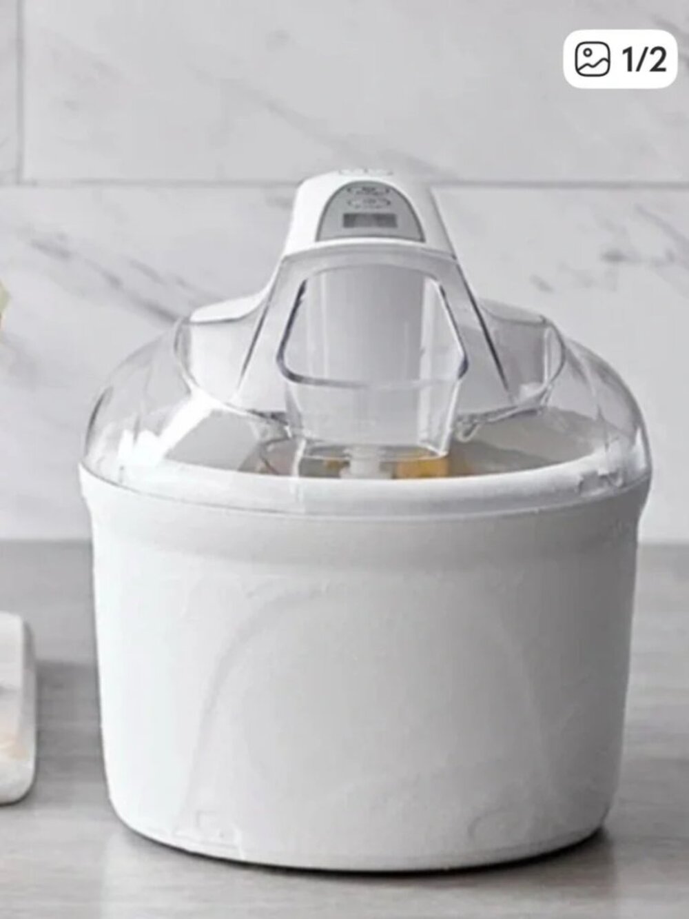 Pampered Chef Ice Cream Maker with Silicone Lid